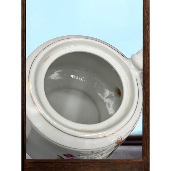 Vintage Peacock Floral Gold Trim Teapot with Lid Japan? - Picture 6 of 10